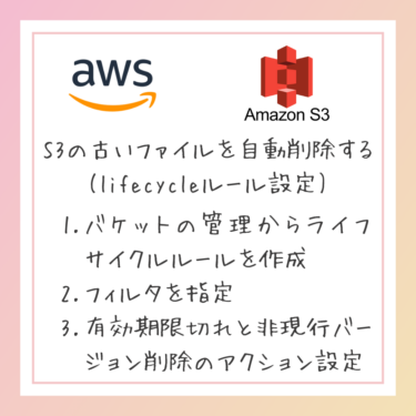 AWS S3で古いファイルの自動削除を行う